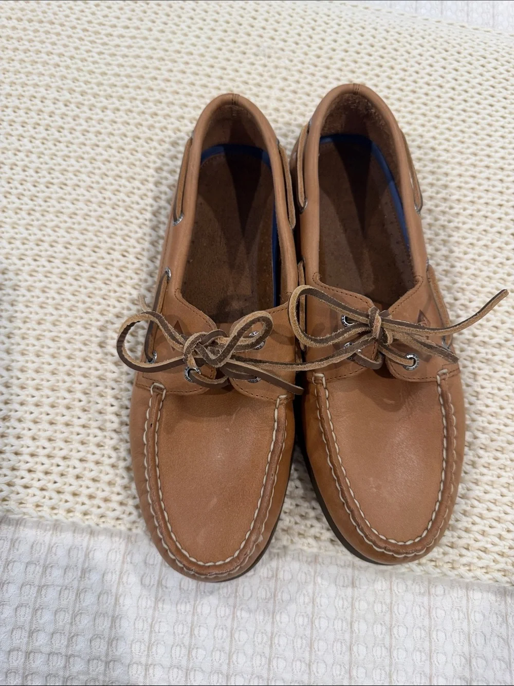 Sperry Tan Leather 2-Eye Boat Shoes